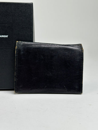Vintage Yves Saint Laurent Bifold Wallet Late 1990s Black Brown