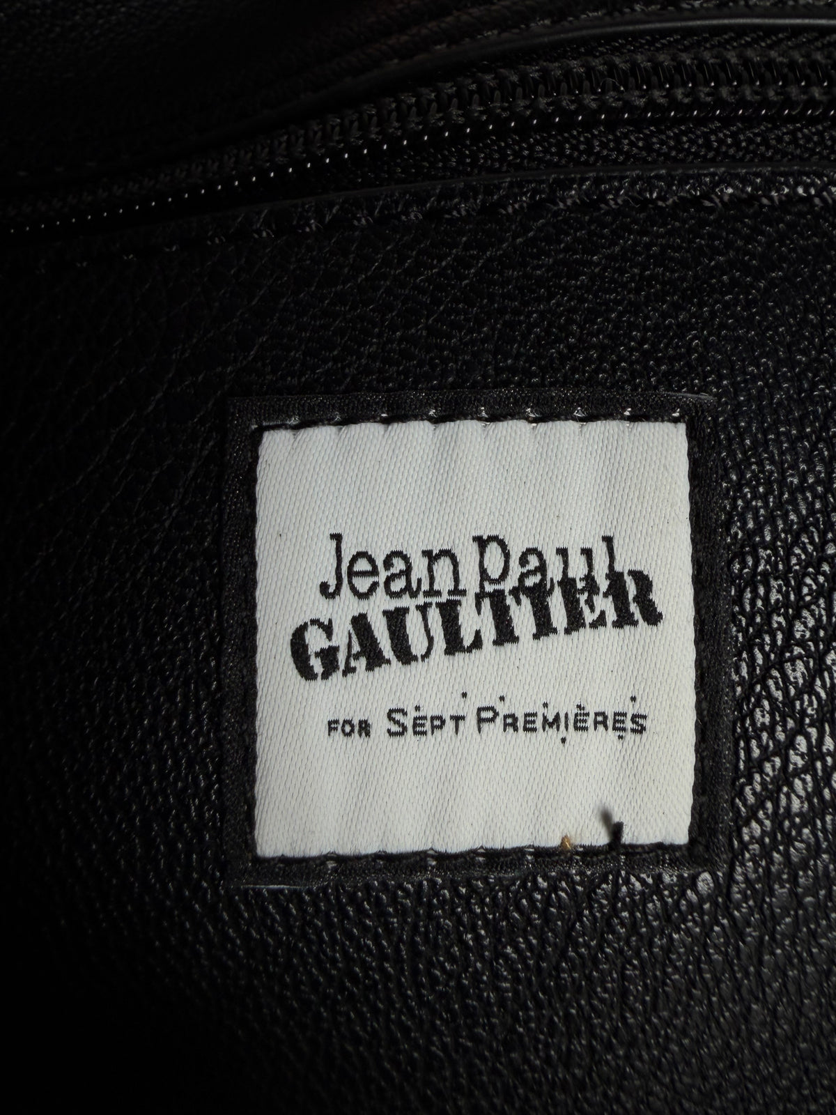 Vintage Jean Paul Gaultier Tape Measure Print Tote Early 2000s Cream