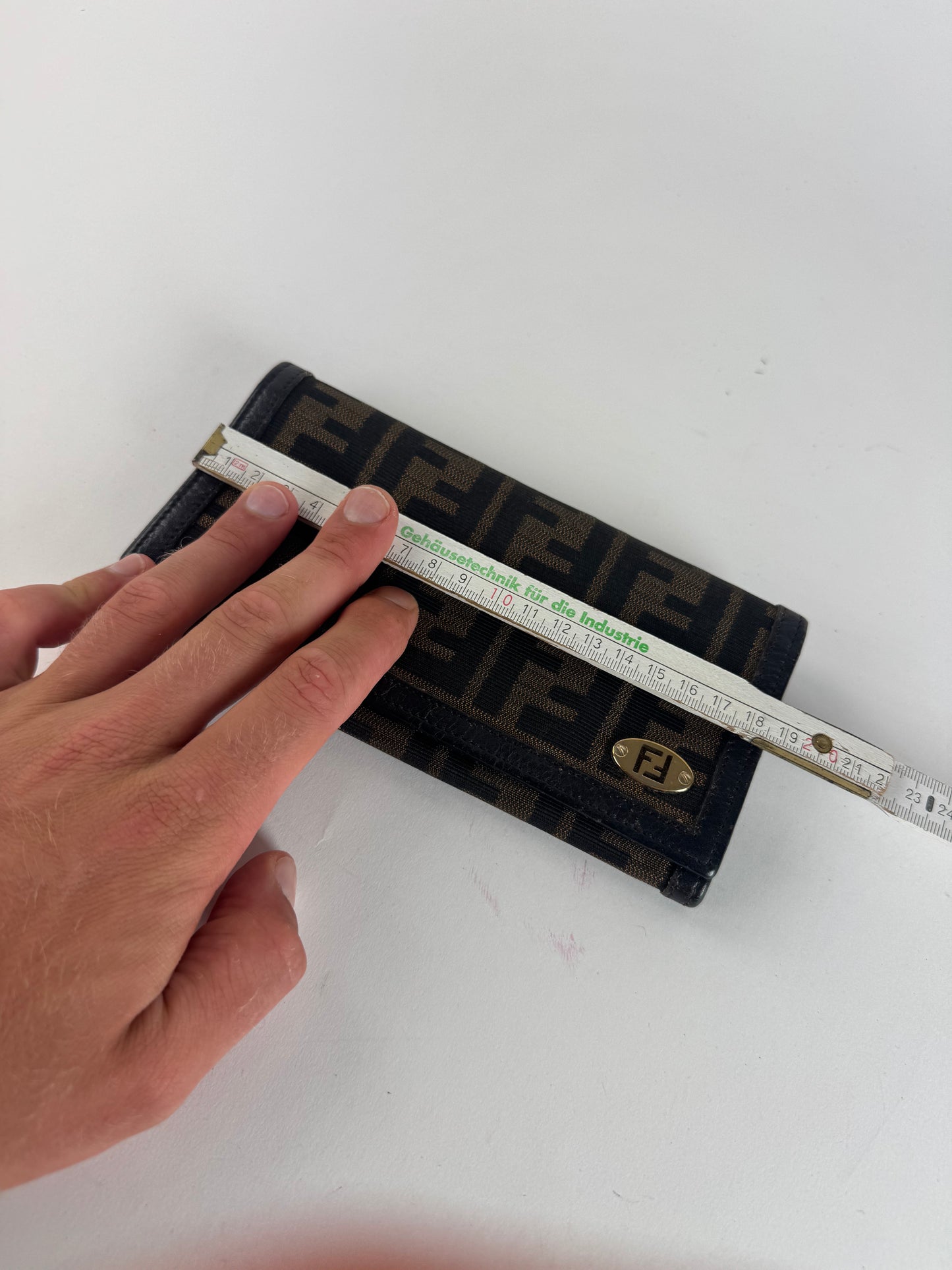 Vintage Fendi FF monogram wallet brown