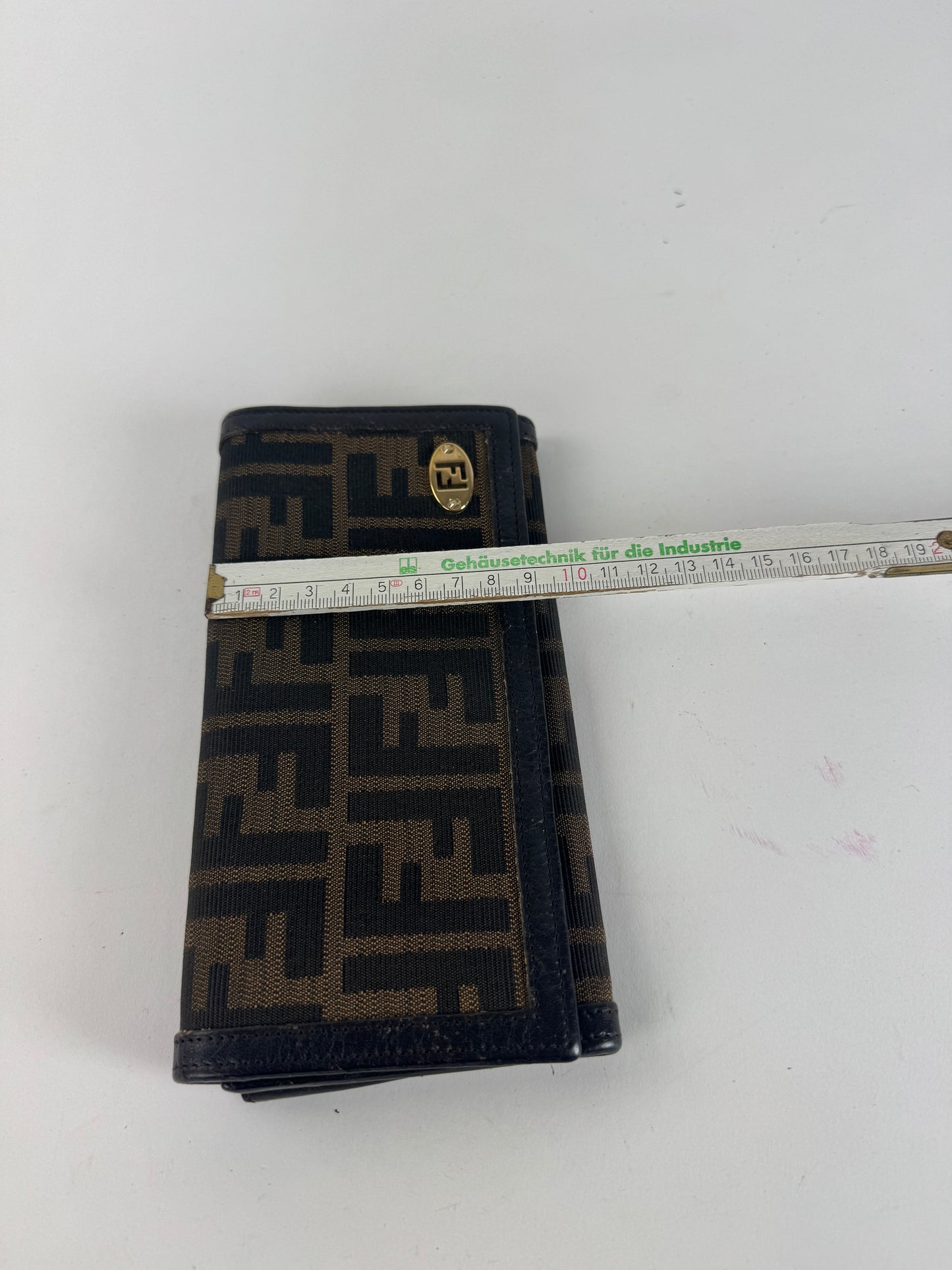 Vintage Fendi FF monogram wallet brown