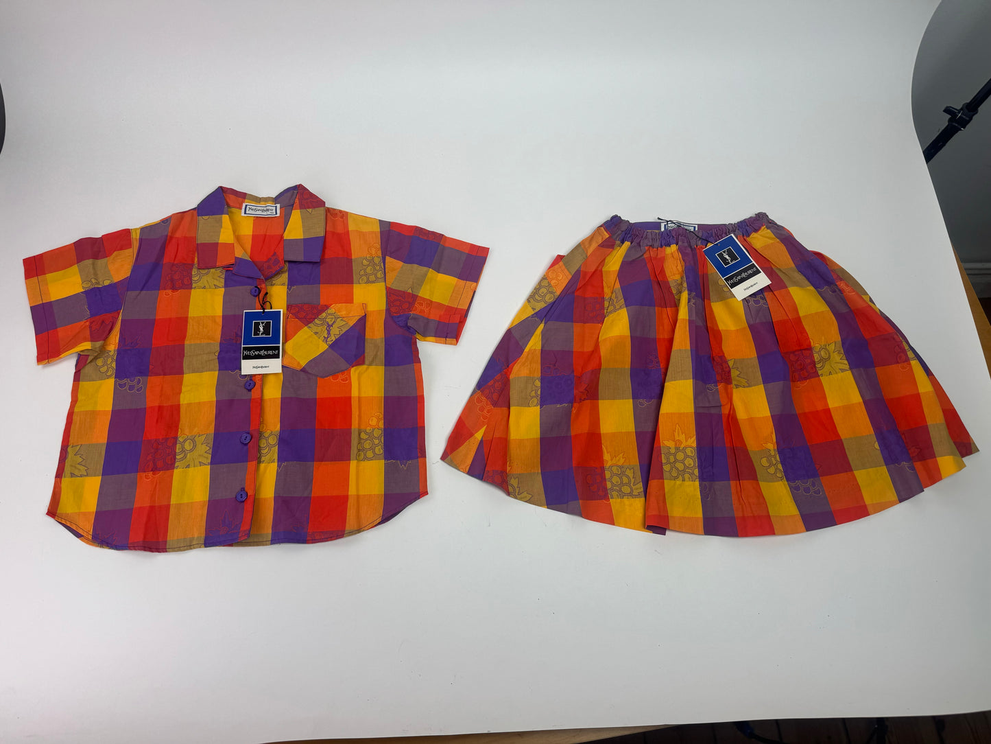 Vintage Yves Saint Laurent Checked Twin Set
