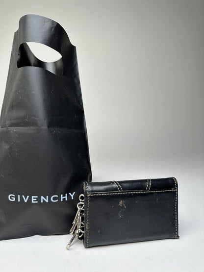 Vintage Givenchy 4G Leather Key Holder Black