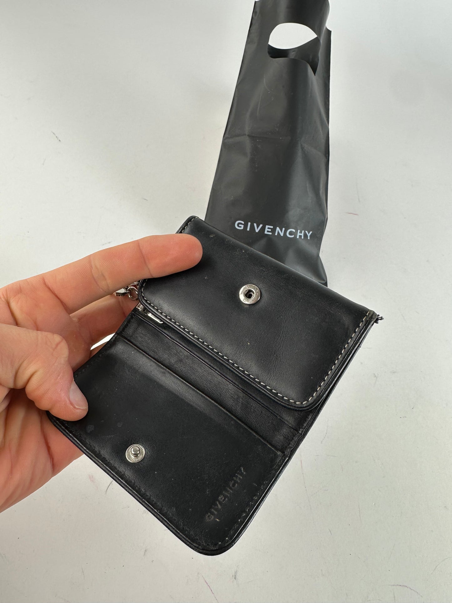 Vintage Givenchy 4G Leather Key Holder Black