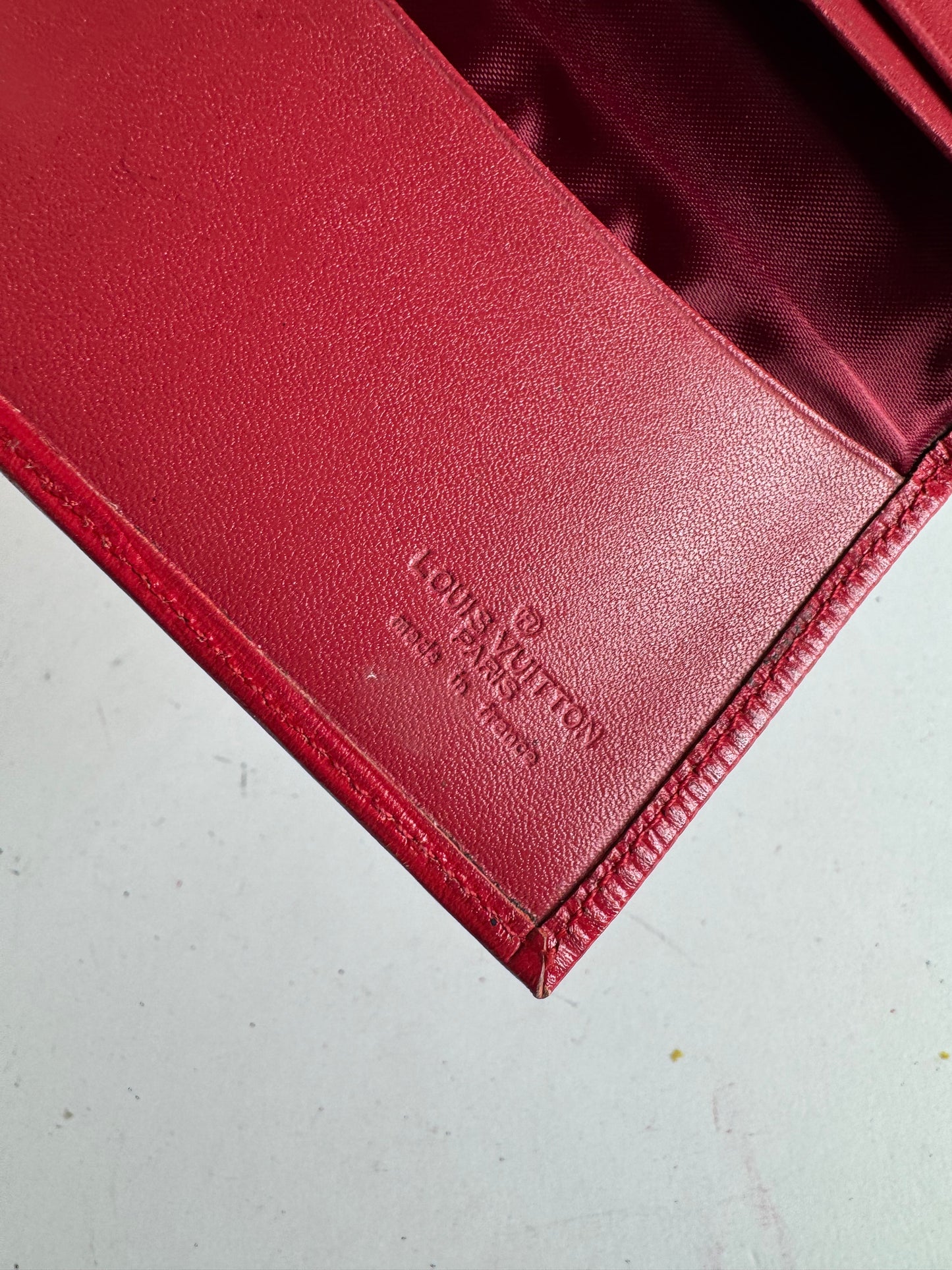 Vintage Louis Vuitton EPI Leather Card Holder Red
