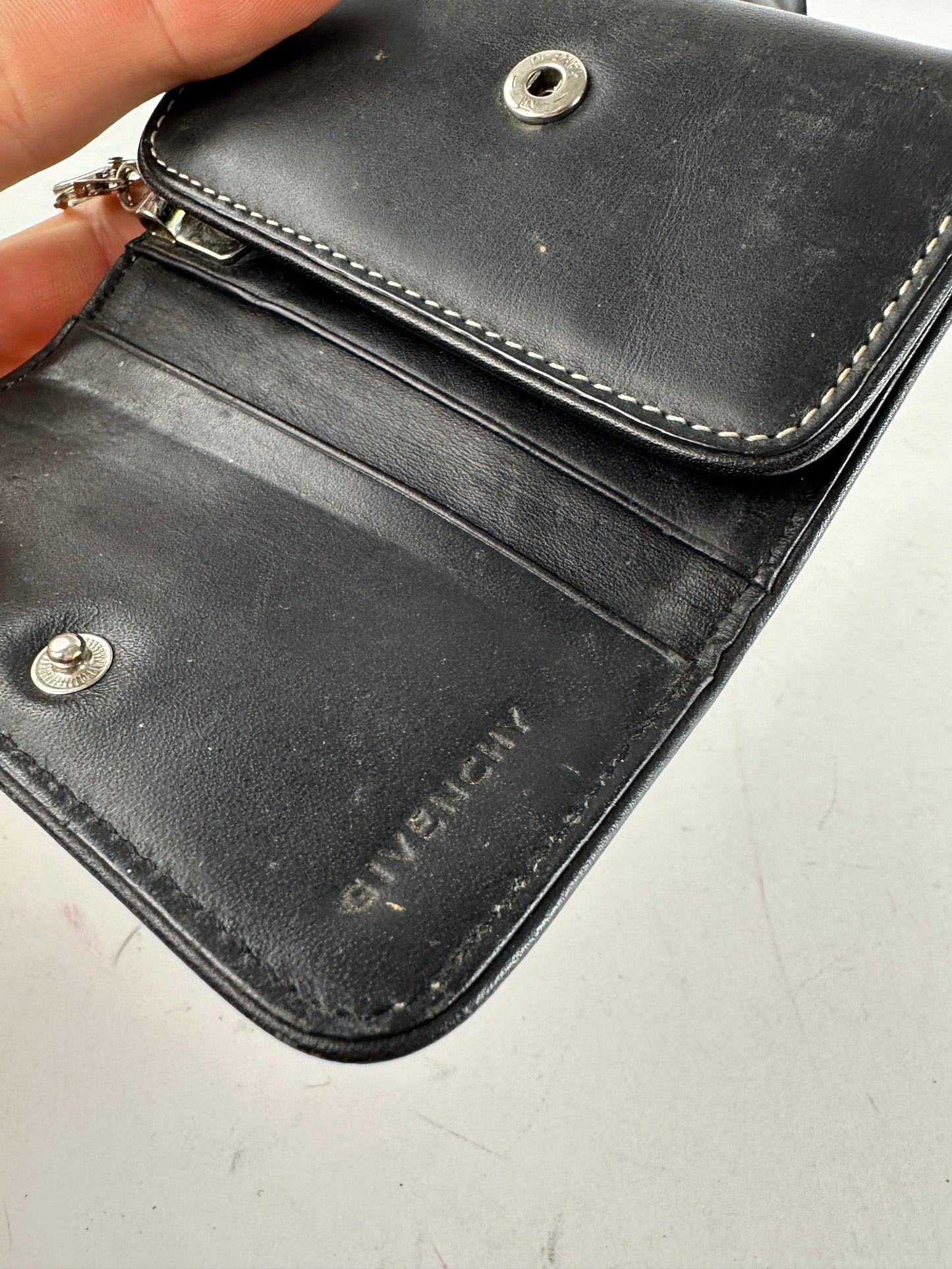 Vintage Givenchy 4G Leather Key Holder Black