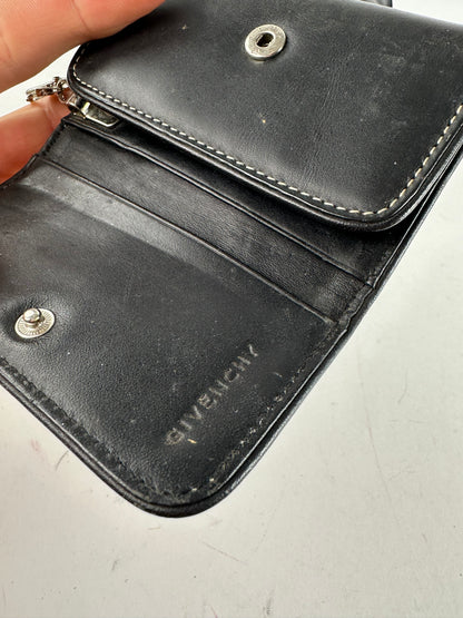 Vintage Givenchy 4G Leather Key Holder Black
