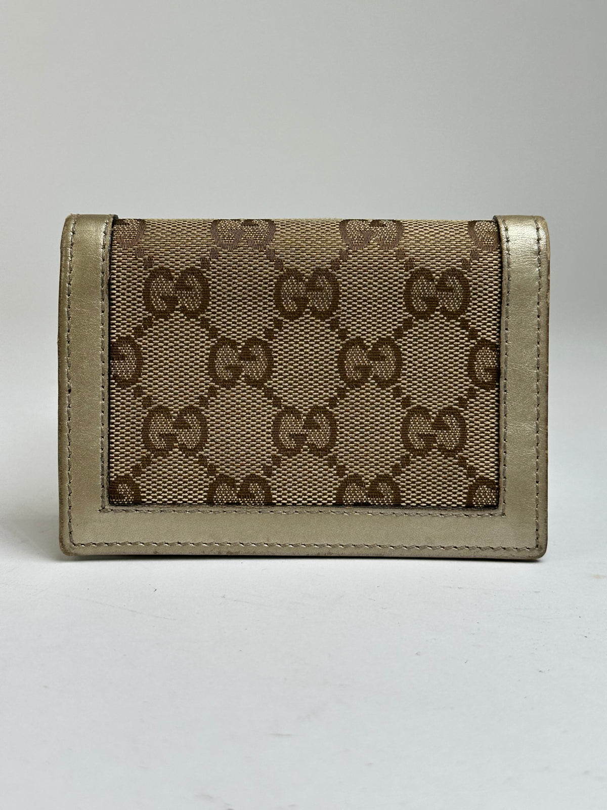 Vintage Gucci GG Supreme Bifold Wallet c. 2010 Beige Brown