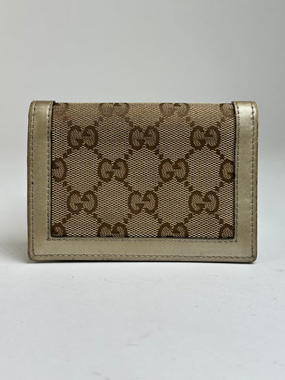 Vintage Gucci GG Supreme Bifold Wallet c. 2010 Beige Brown