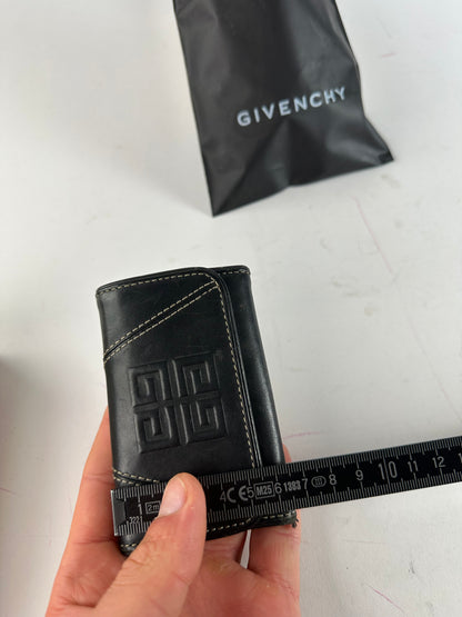 Vintage Givenchy 4G Leather Key Holder Black