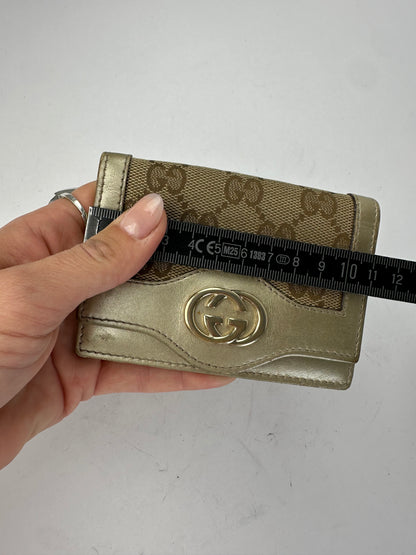 Vintage Gucci GG Supreme Bifold Wallet c. 2010 Beige Brown