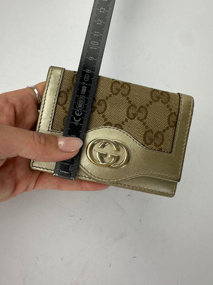 Vintage Gucci GG Supreme Bifold Wallet c. 2010 Beige Brown