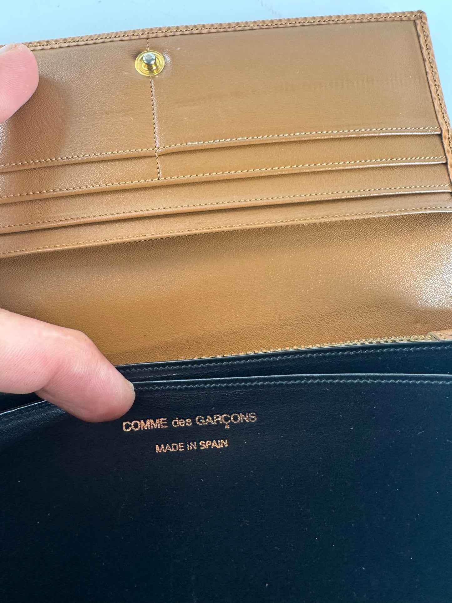Vintage Comme des garçons leather wallet brown