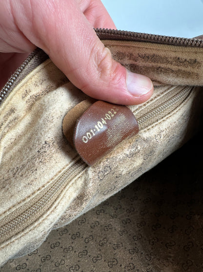 Vintage Gucci Leather Shoulder Bag Cognac Brown