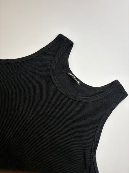 Vintage Issey Miyake Ribbed Tank Top Black M