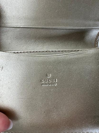 Vintage Gucci GG Supreme Bifold Wallet c. 2010 Beige Brown
