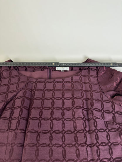 Vintage Balenciaga Abstract Pattern Dress Burgundy M