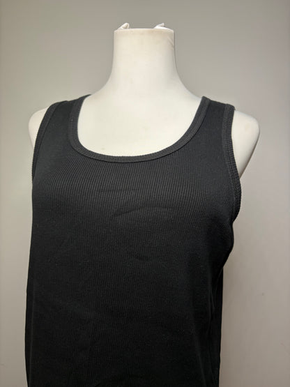Vintage Issey Miyake Ribbed Tank Top Black M