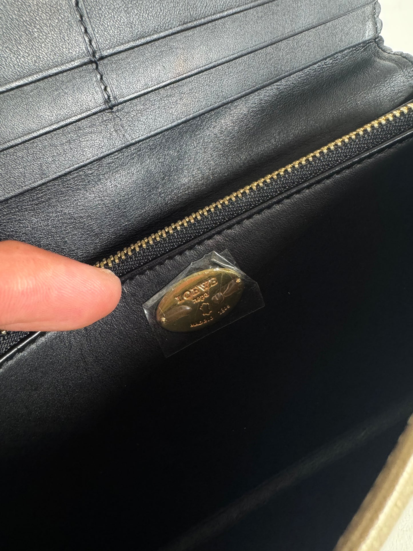 Vintage Loewe Madrid Leather wallet golden