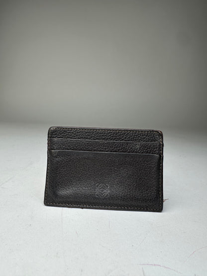 Vintage Loewe Madrid Leather Card Holder Dark Brown