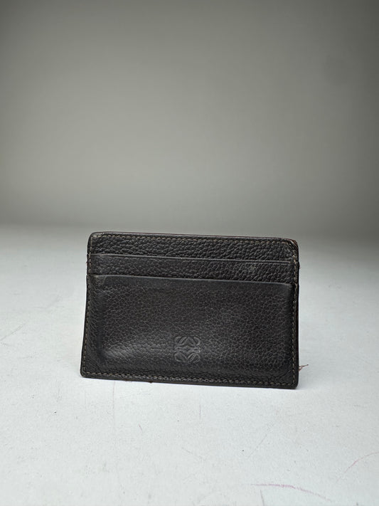 Vintage Loewe Madrid Leather Card Holder Dark Brown