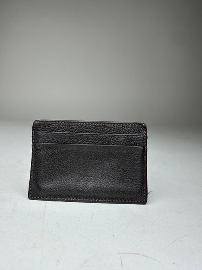 Vintage Loewe Madrid Leather Card Holder Dark Brown