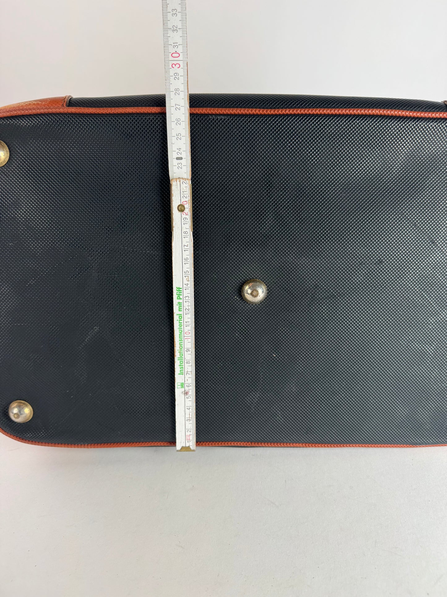 Vintage Bottega Veneta Leather Travel Bag Black Brown