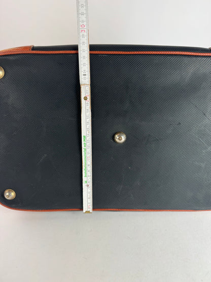 Vintage Bottega Veneta Leather Travel Bag Black Brown