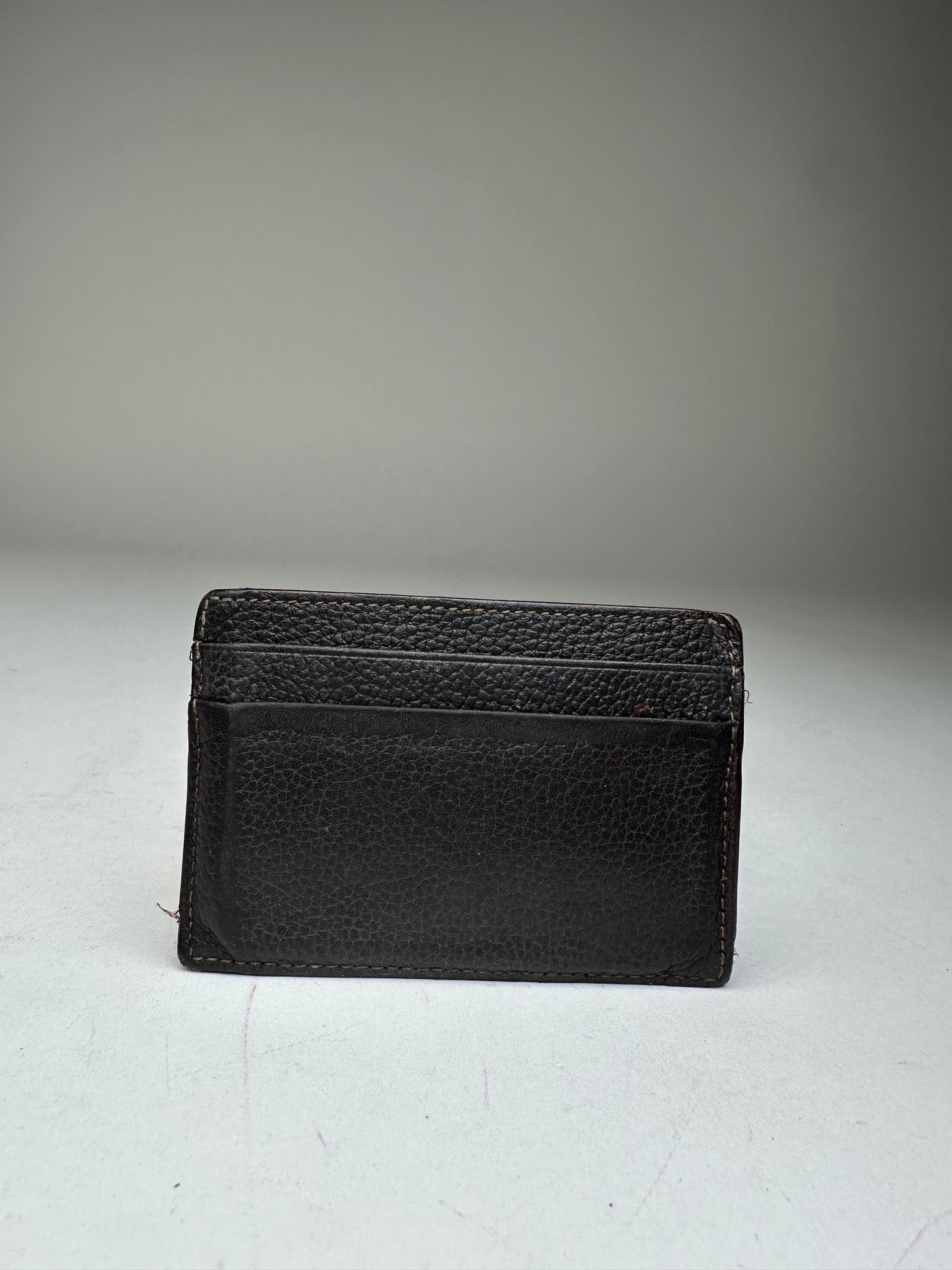 Vintage Loewe Madrid Leather Card Holder Dark Brown