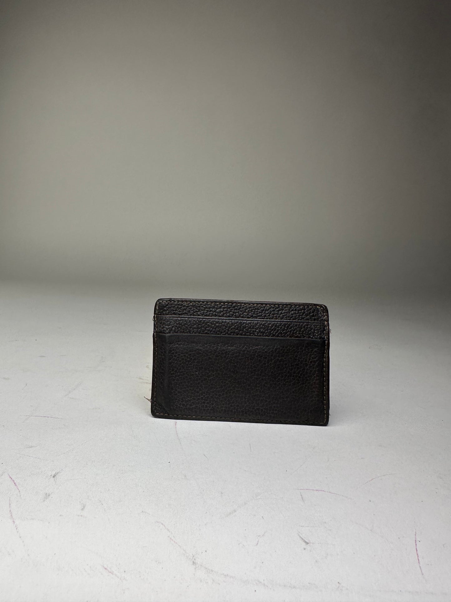 Vintage Loewe Madrid Leather Card Holder Dark Brown