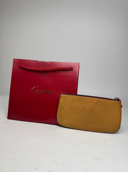 Vintage Cartier Leather Card Holder Yellow