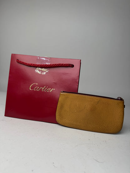 Vintage Cartier Leather Card Holder Yellow