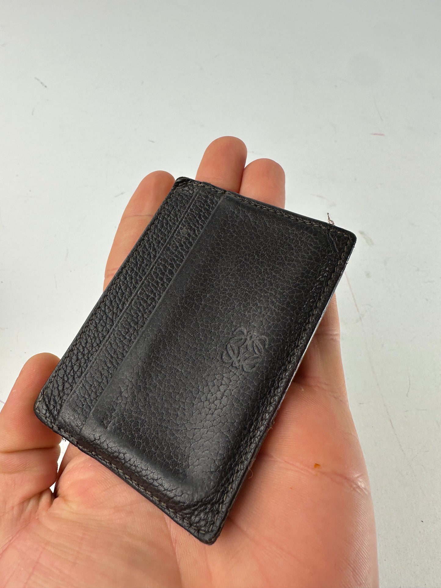 Vintage Loewe Madrid Leather Card Holder Dark Brown
