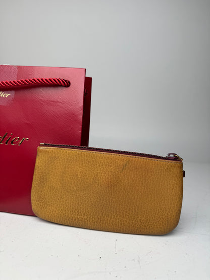 Vintage Cartier Leather Card Holder Yellow