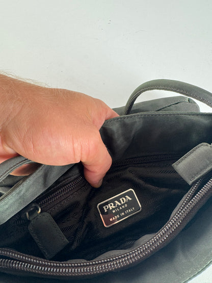 Sac Prada vintage en polyester vert