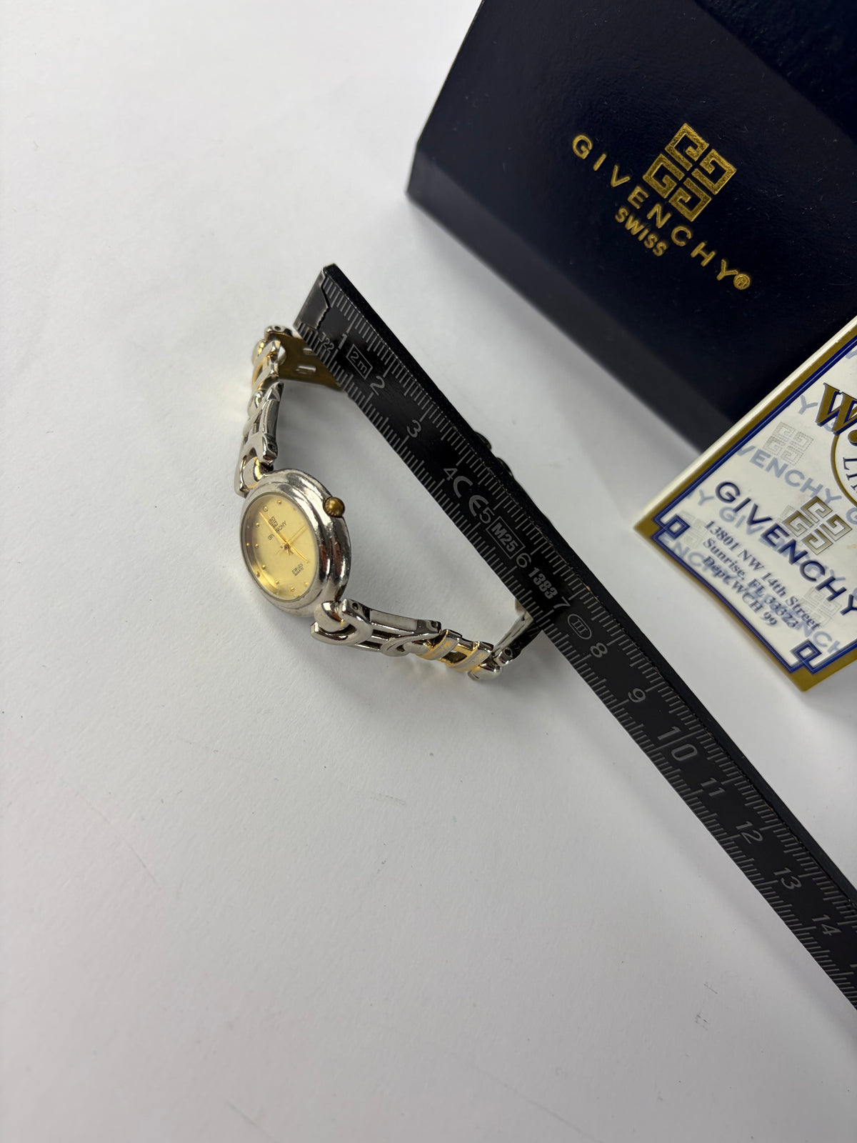 Vintage Givenchy 4G Logo Bracelet Watch Late 1990s Silver Gold Yellow
