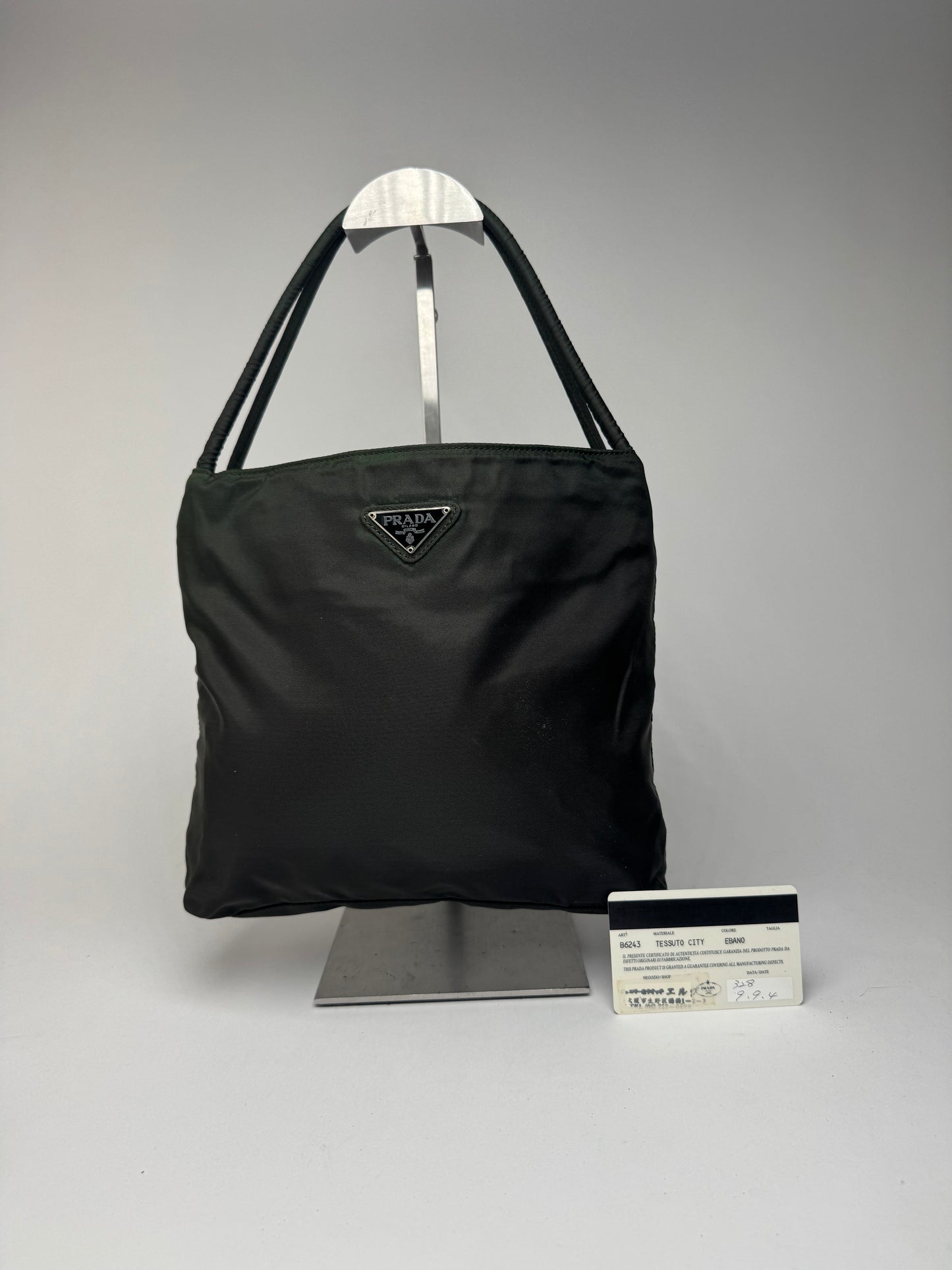 Sac Prada vintage en polyester vert