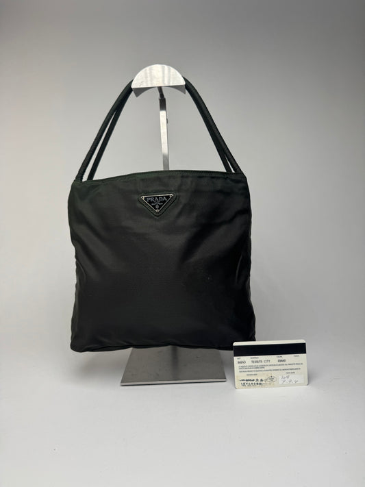 Sac Prada vintage en polyester vert