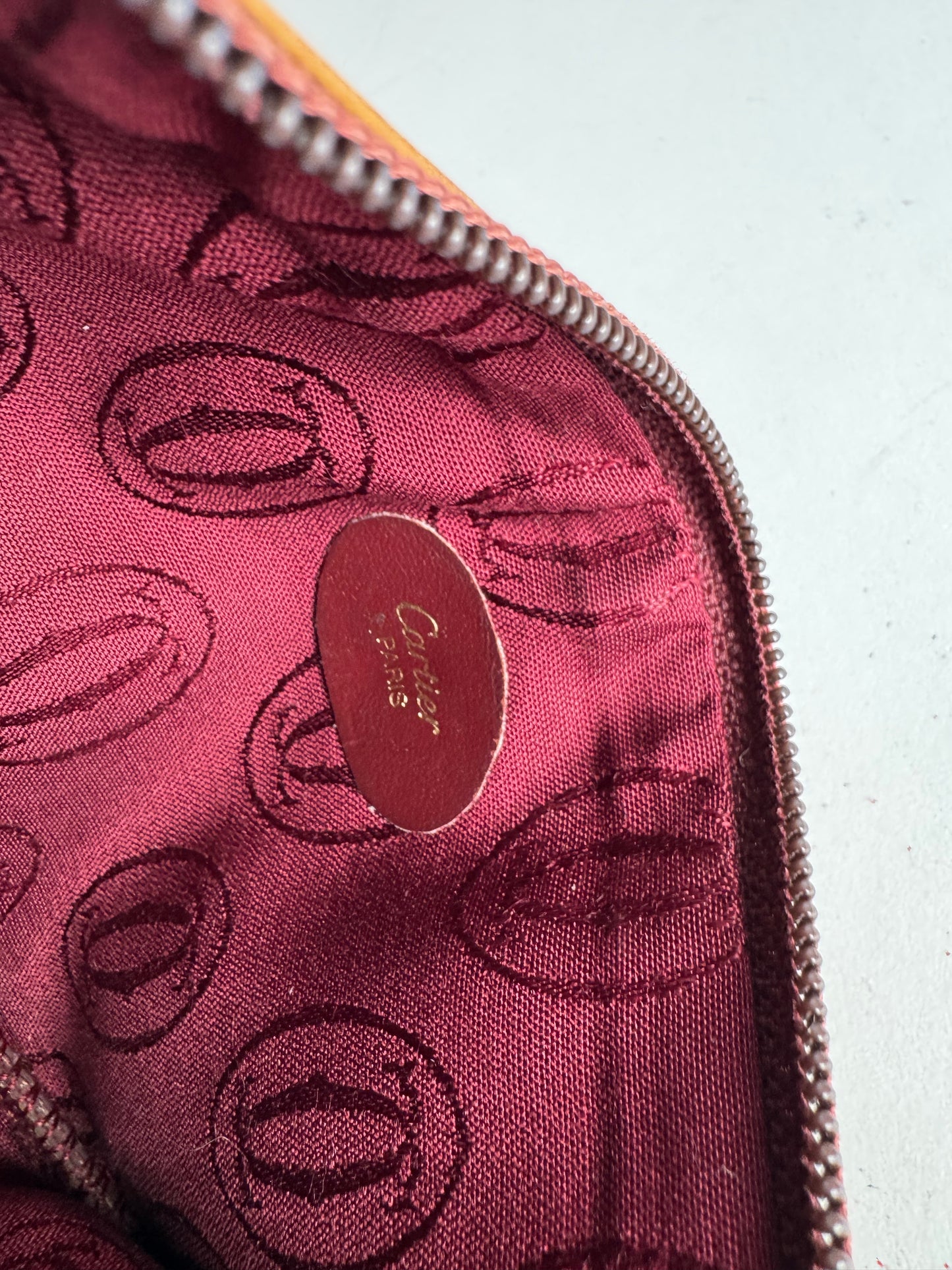 Vintage Cartier Leather Card Holder Yellow