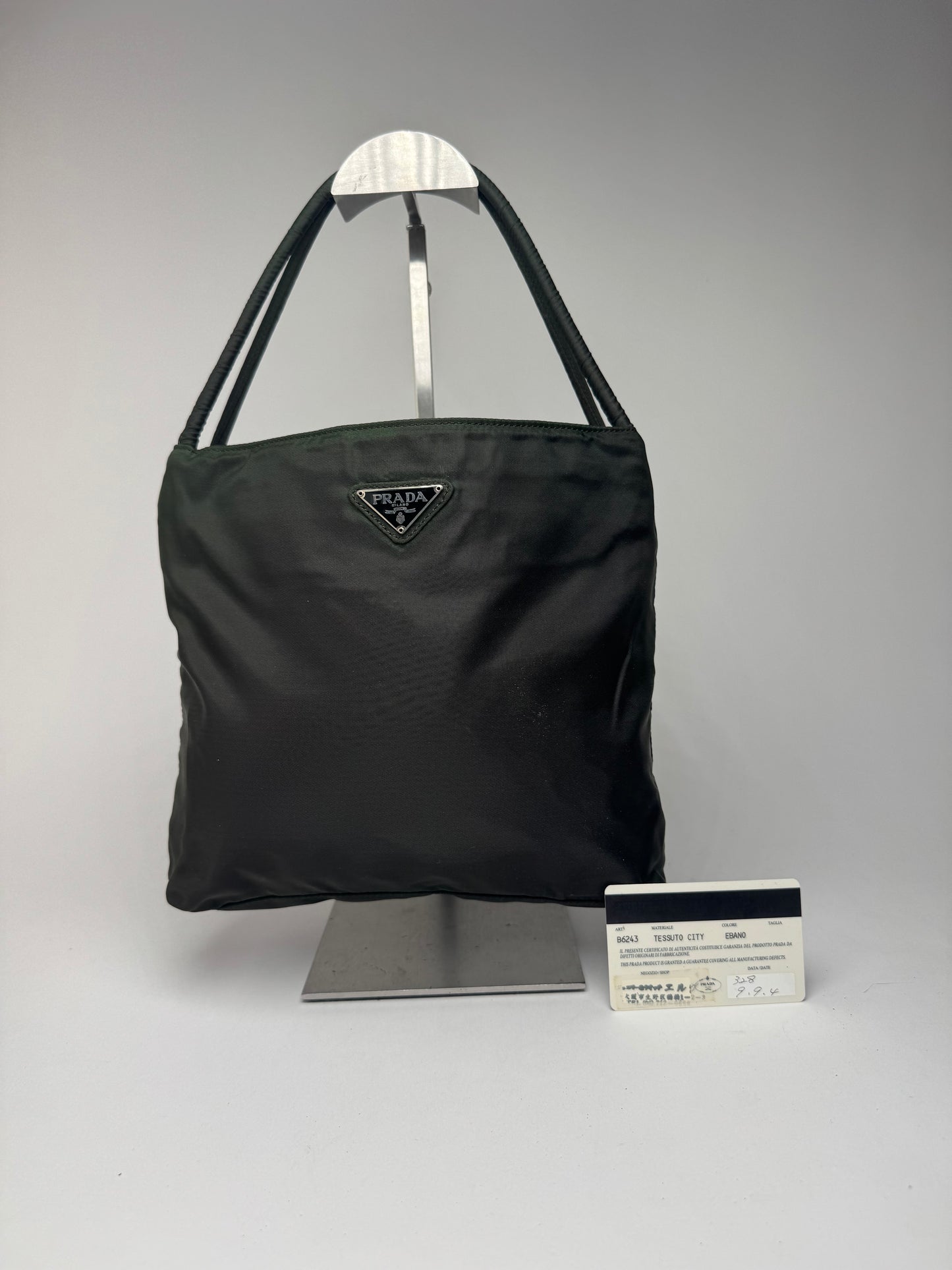 Sac Prada vintage en polyester vert