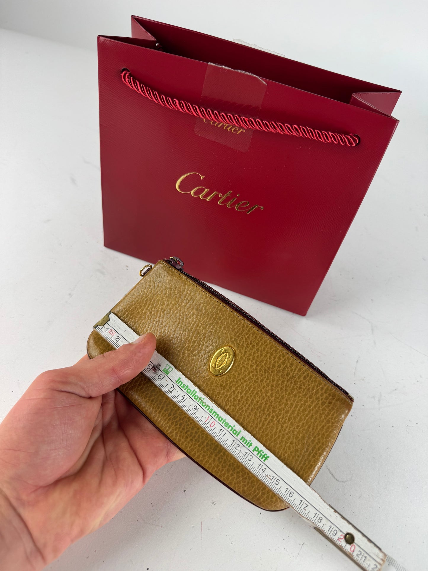 Vintage Cartier Leather Card Holder Yellow