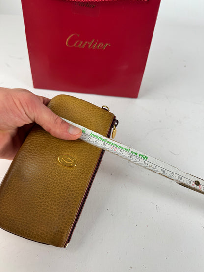 Vintage Cartier Leather Card Holder Yellow