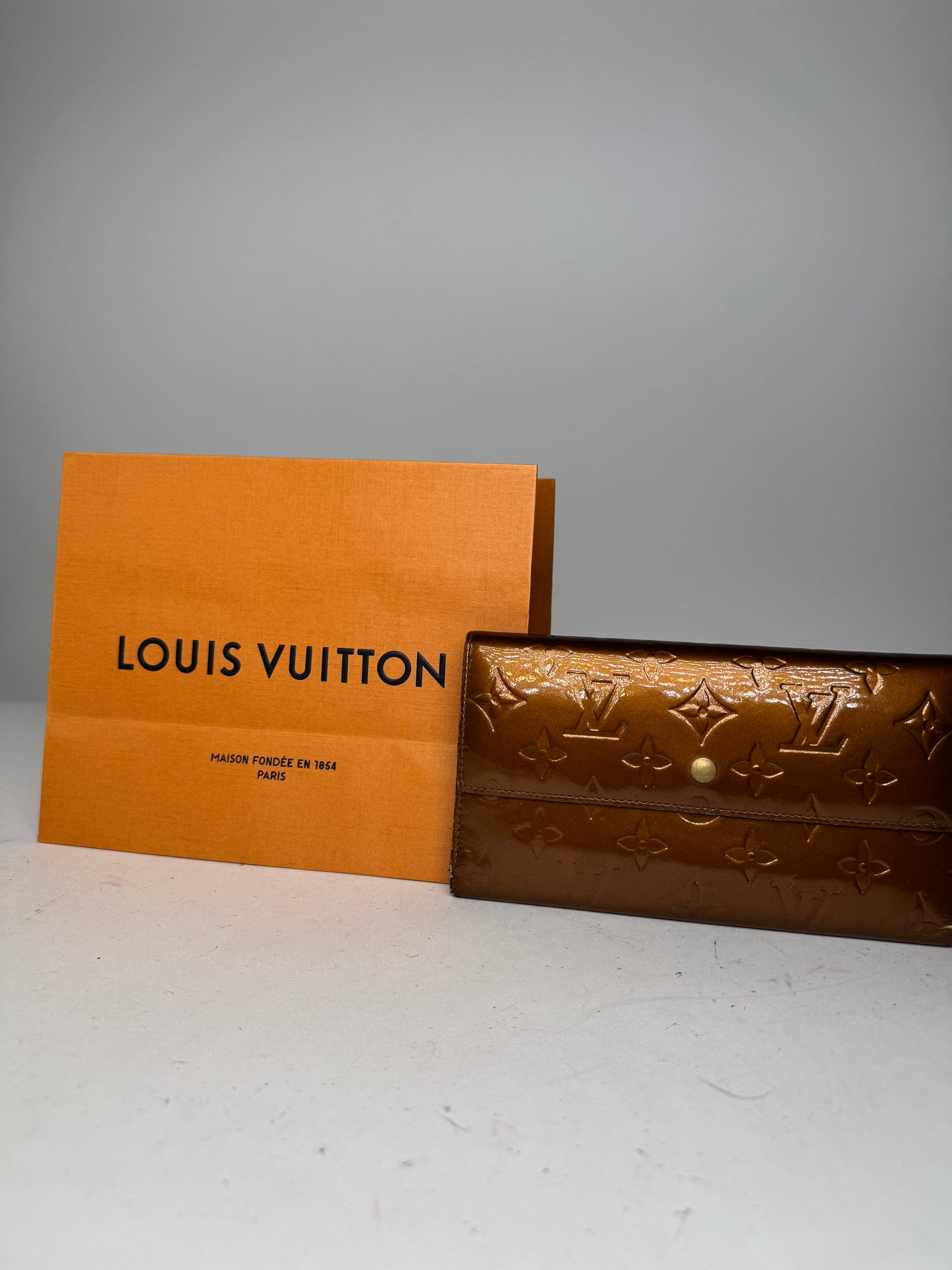 Vintage Louis Vuitton Vernis Leather Wallet Brown
