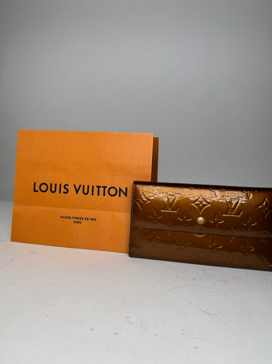 Vintage Louis Vuitton Vernis Leather Wallet Brown