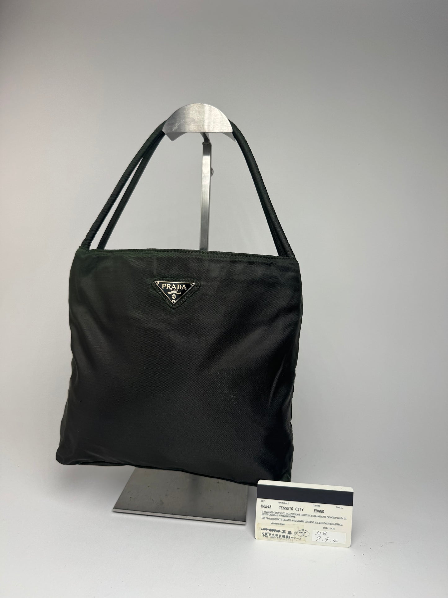 Sac Prada vintage en polyester vert