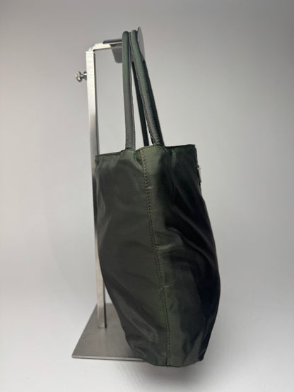 Sac Prada vintage en polyester vert