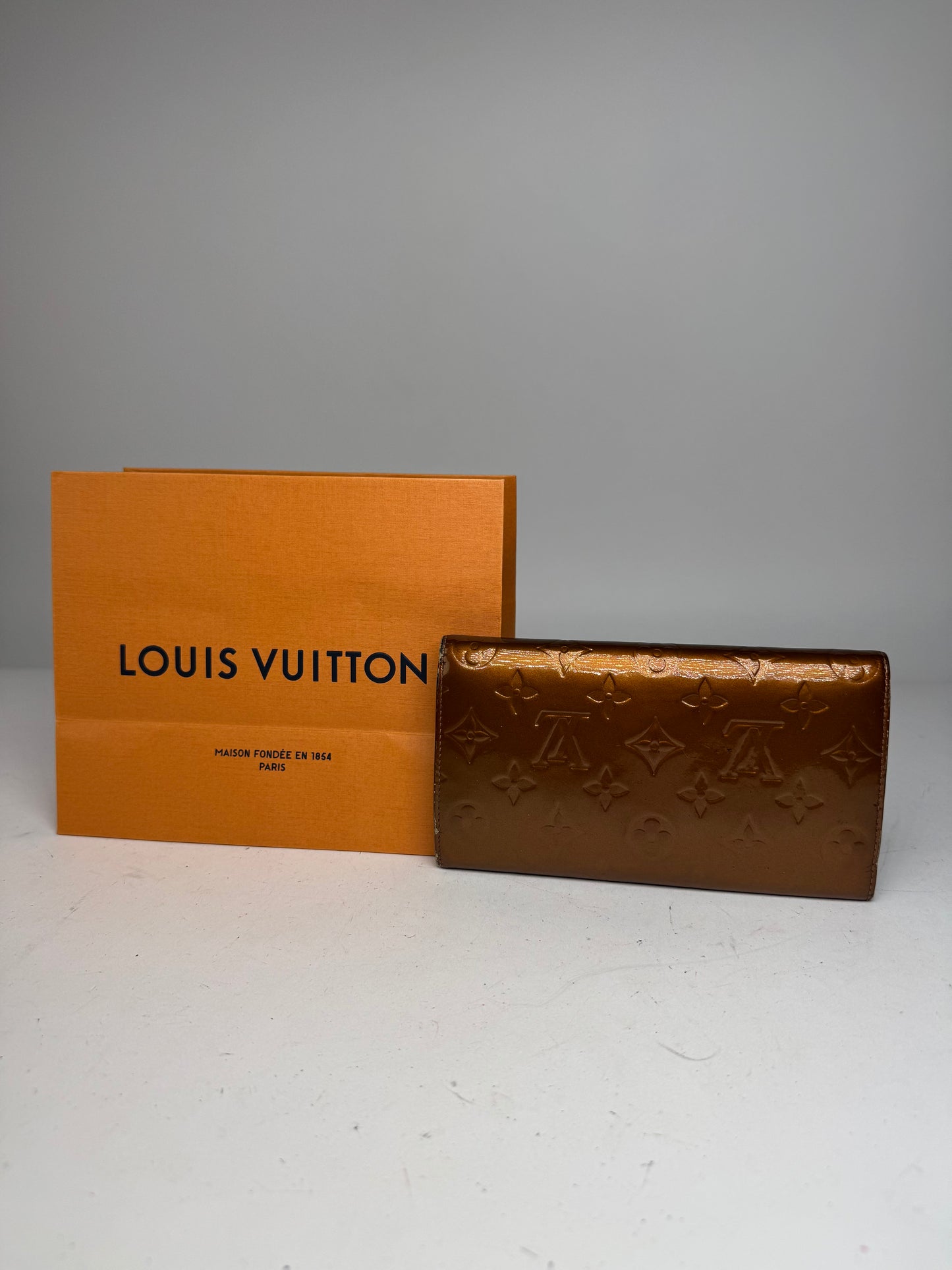 Vintage Louis Vuitton Vernis Leather Wallet Brown