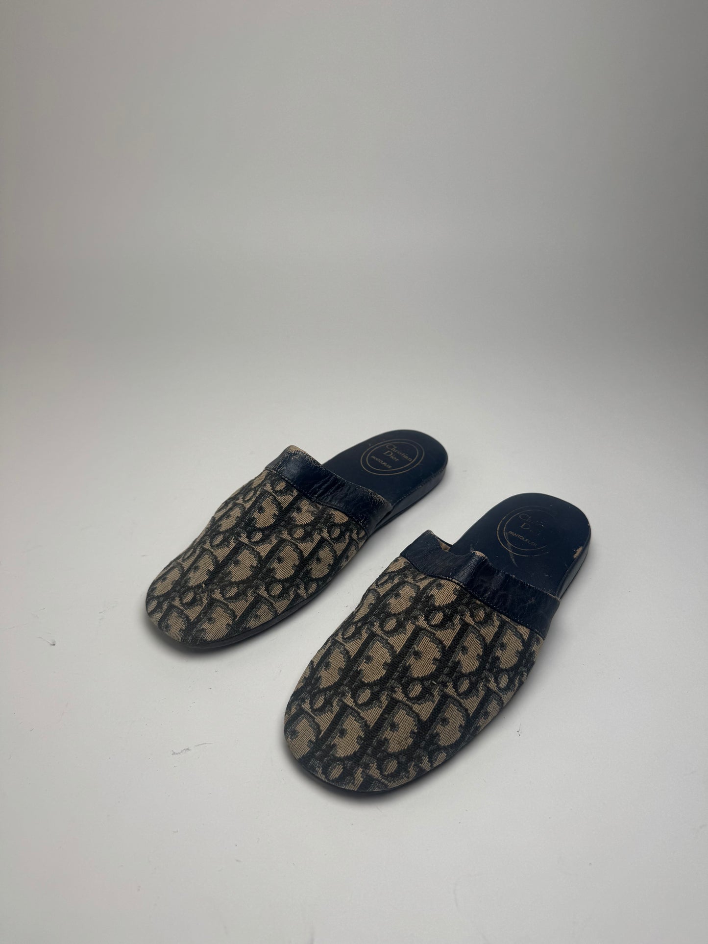 Vintage Dior Monogram Slides