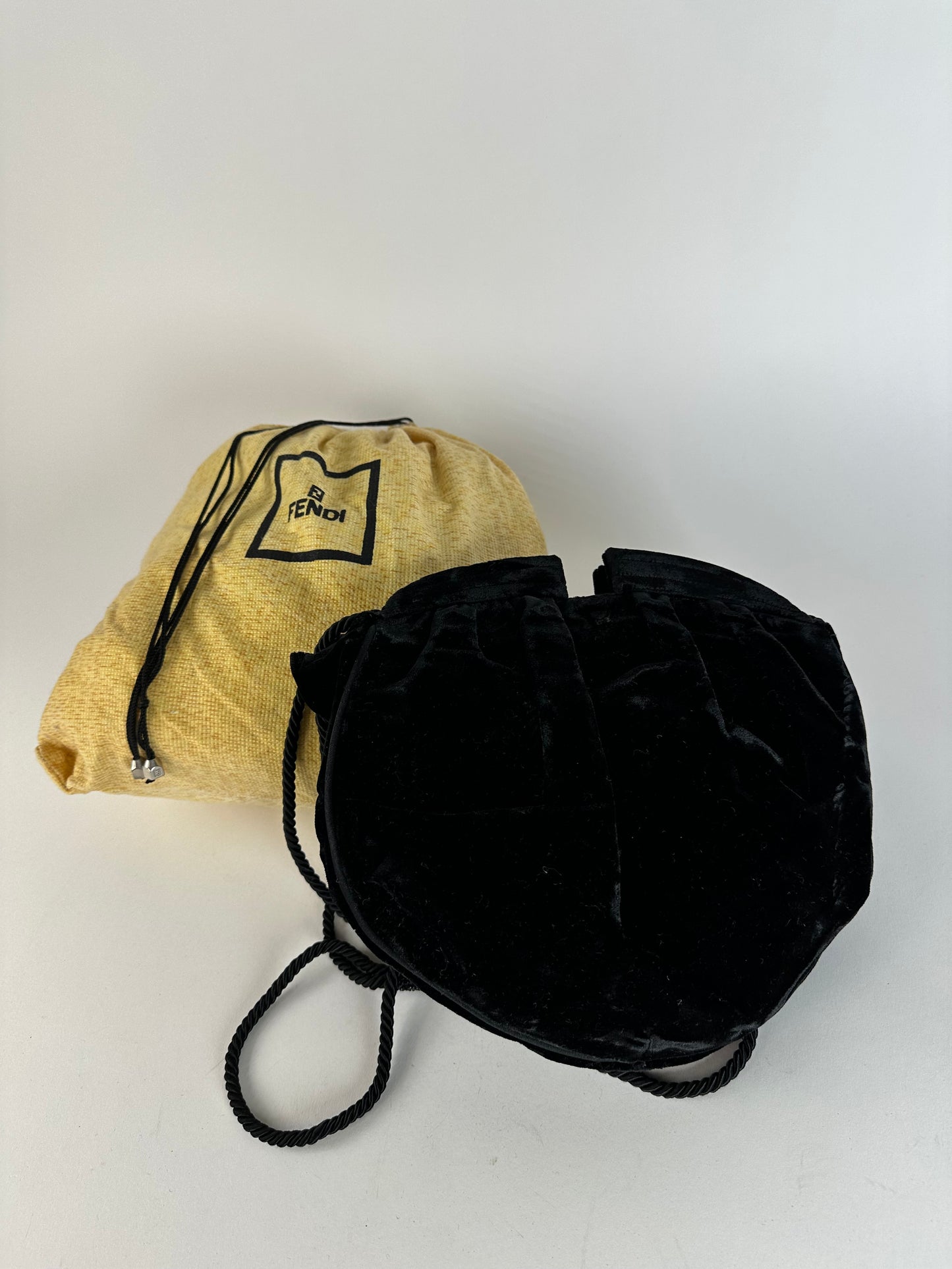 Vintage Fendi Velvet Multiway Handbag Black