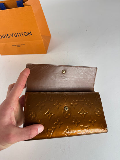 Vintage Louis Vuitton Vernis Leather Wallet Brown