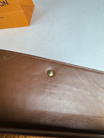 Vintage Louis Vuitton Vernis Leather Wallet Brown